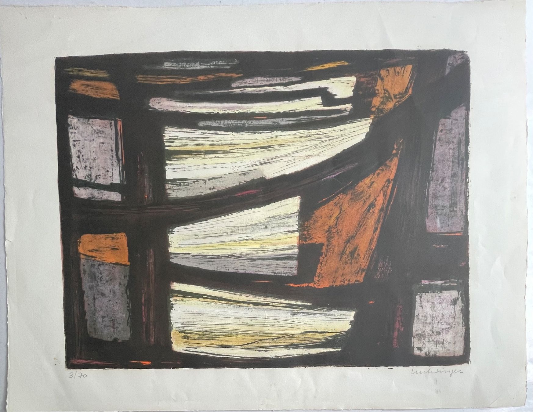 Grafiken & Lithographien: Ernest LUCHSINGER (1920)Lithografie Handsigniert – Gebraucht aus Baar von