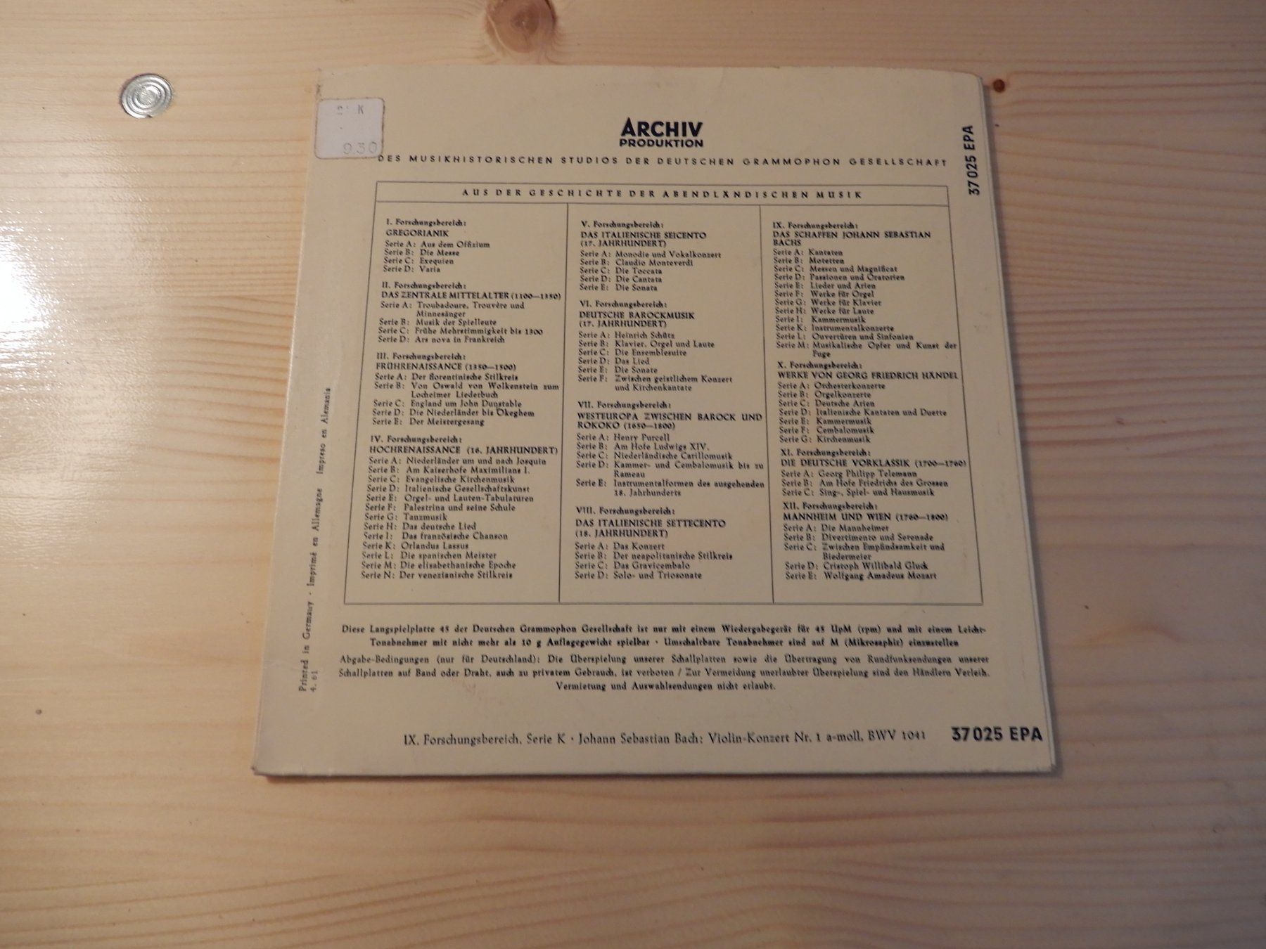 Dischi in vinile: Das Schaffen Johann Sebastian Bachs – Usato da Erstfeld venduto da Mario_boe0 1