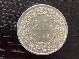 1 x 2 Franken Schweiz 1965 – zirkuliert