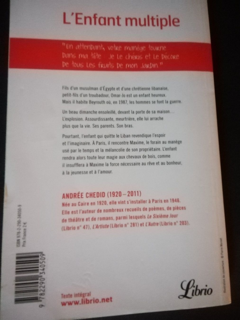 Libri: André Chedid - L'Enfant multiple - Bon état – Usato da Commugny venduto da Juliemimi 1