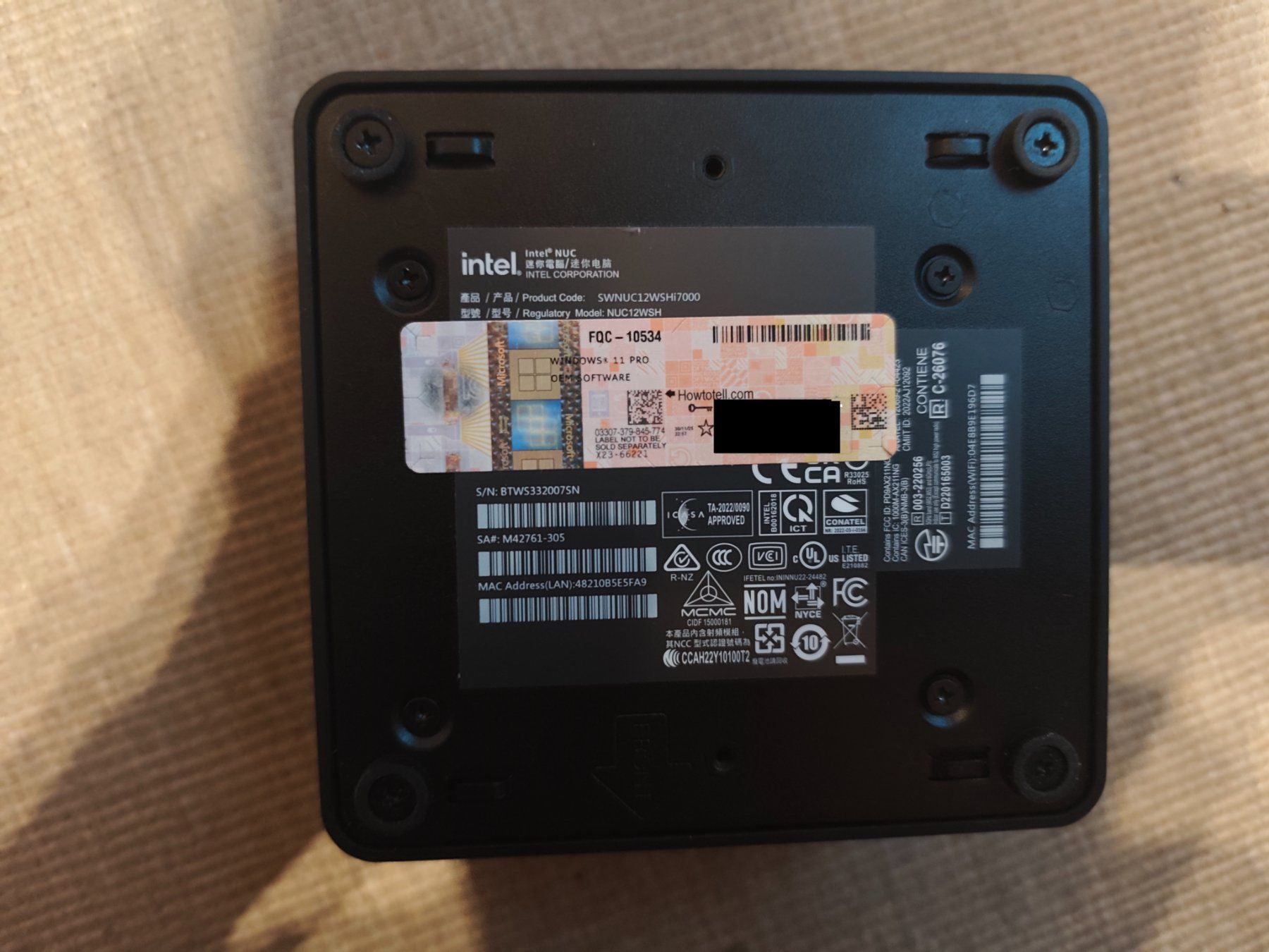Intel PC: intel NUC 12 Pro - 2TB – Usato da Froideville venduto da Delphives 4