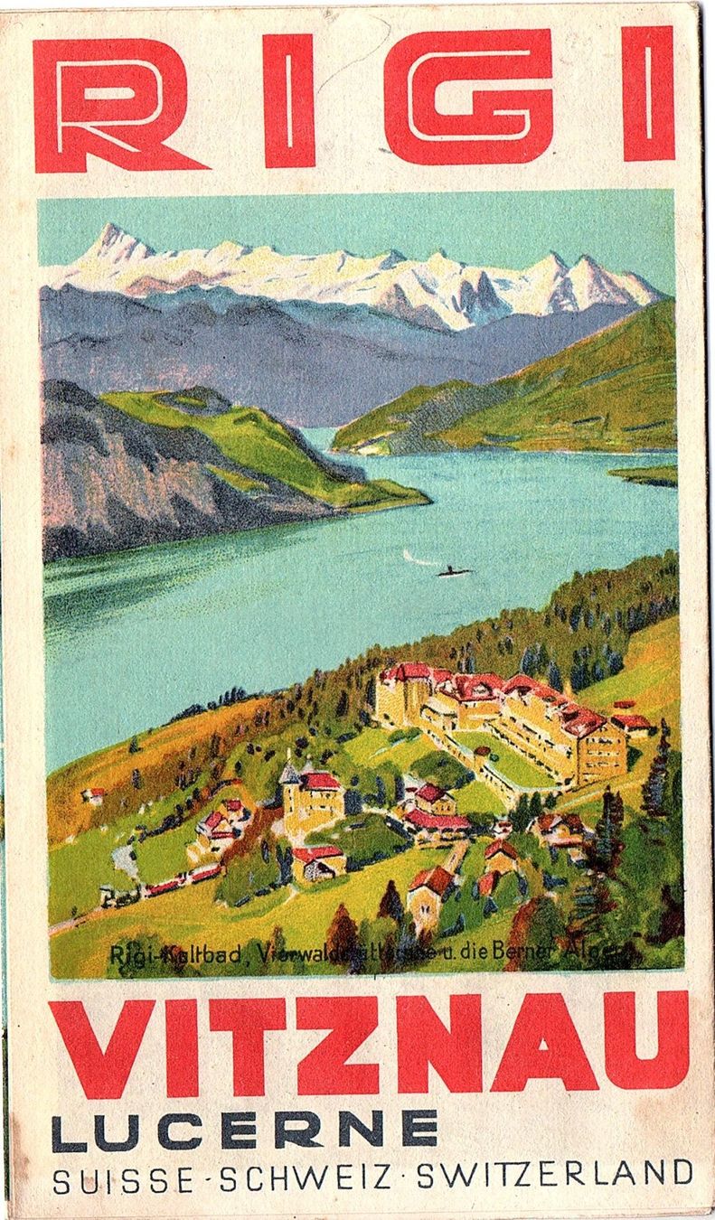 Documents: antike Broschüre Rigi Vitznau Schiffsfahrplan 1920er – D'occasion à Mörschwil par aik_x8mc