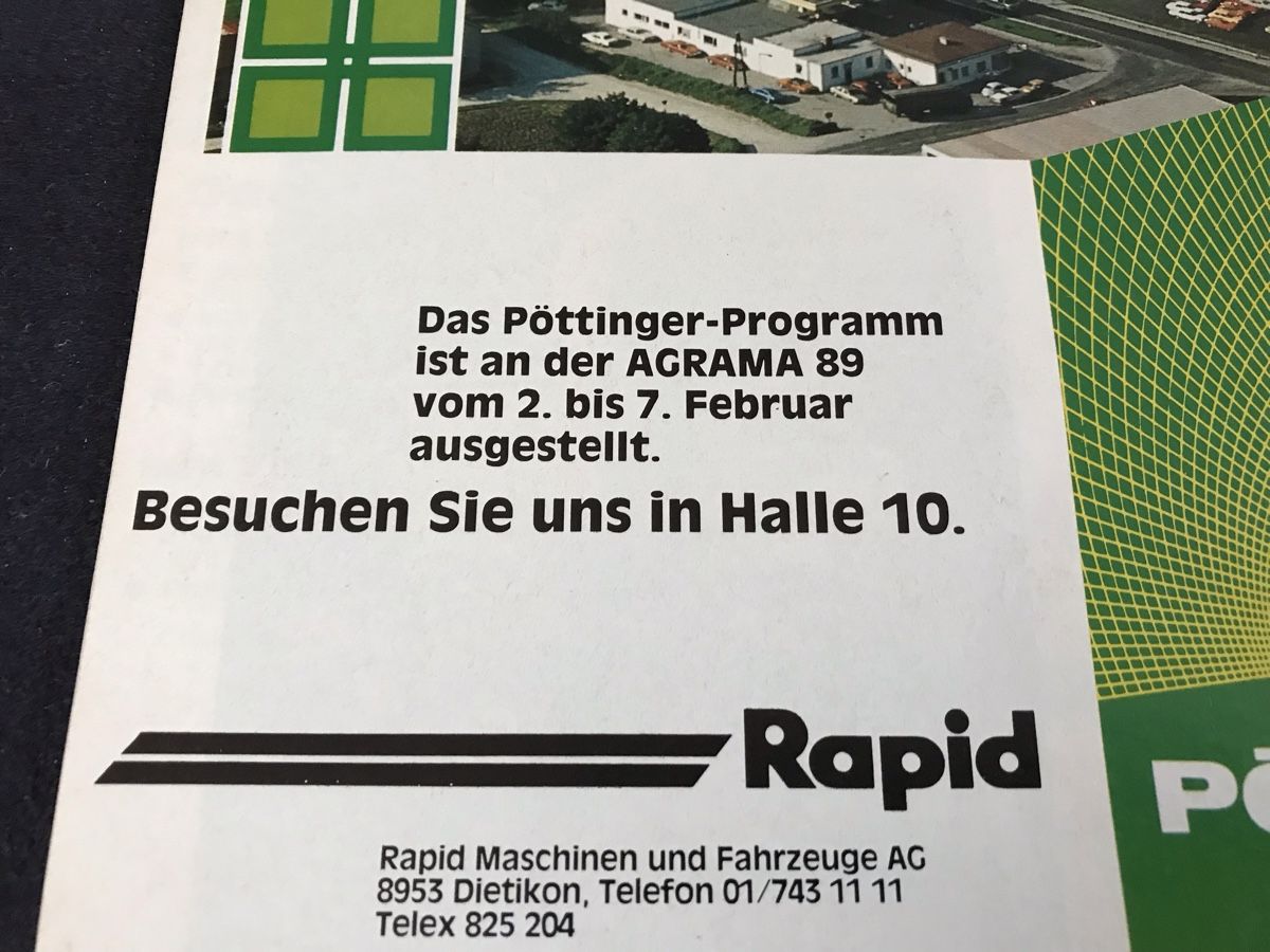 Pöttinger Trattori: Rapid Kleeblatt Pöttinger – Usato da Balterswil venduto da Jeko1967 5