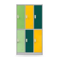 Schliessfachschrank 6 Fächern - Bunt