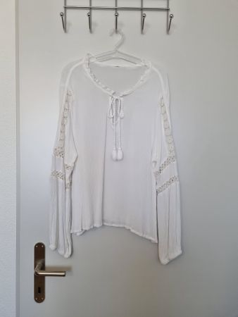 Bluse Viskose weiss Gr. M