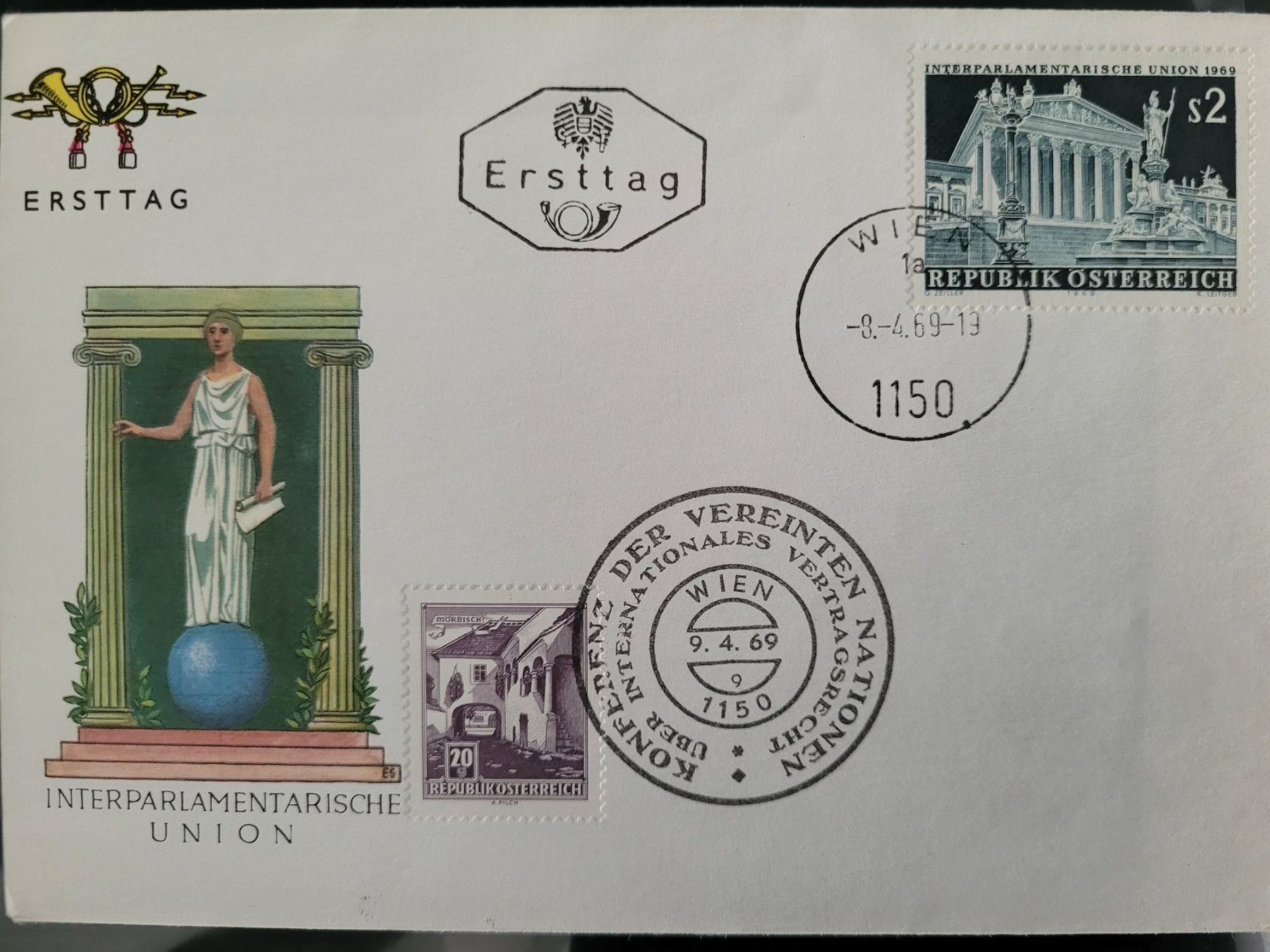 Buste & buste per spedizione: Ersttagsbrief Wien, 1969 – Usato da Suhr venduto da Fritz28