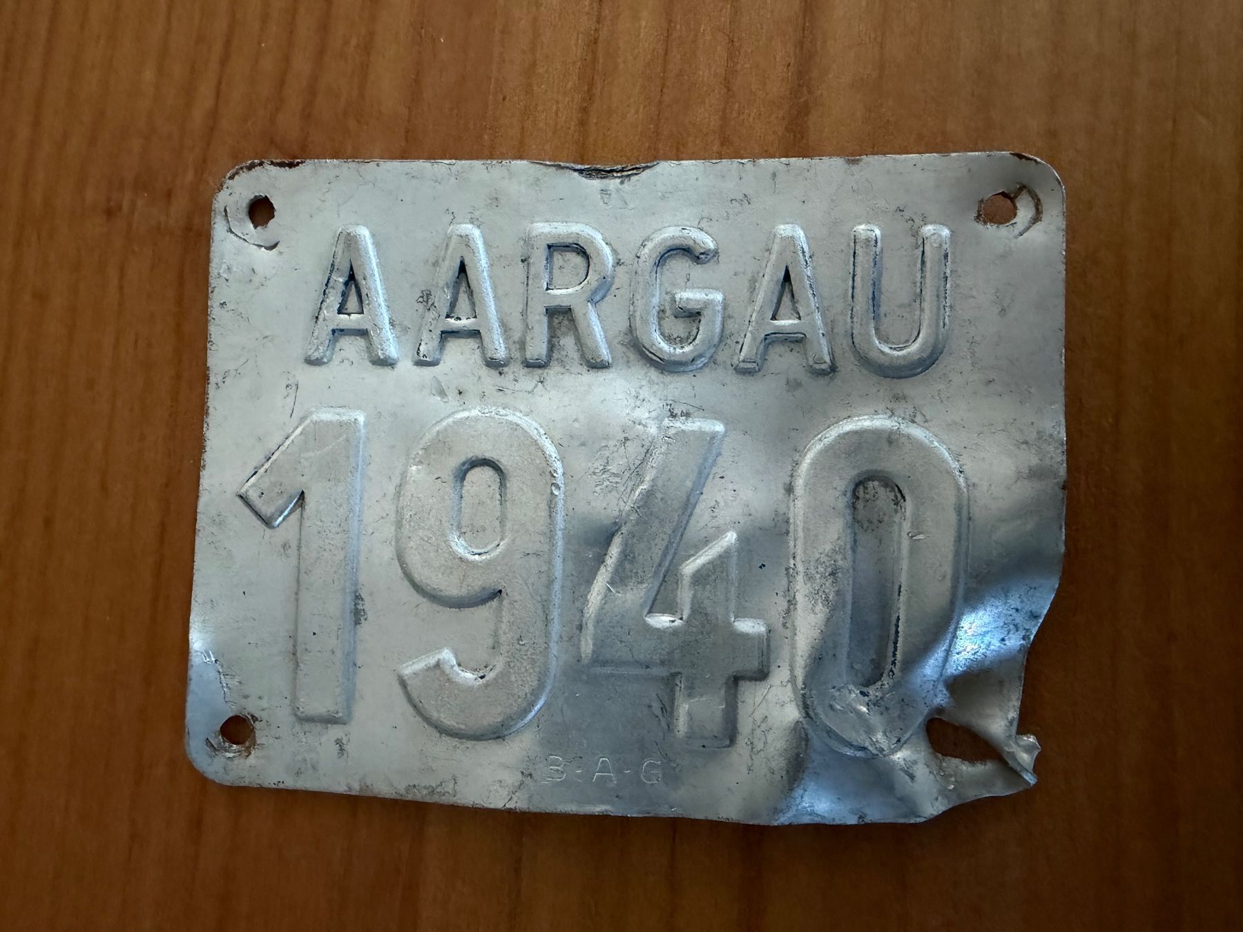 Insegne: Nummernschild Aargau 1940 Vintage Retro Oldtimer CHF – Usato da Hendschiken venduto da mst_1979 1