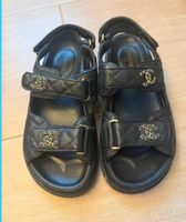 Chanel Dad Sandale Gr. 39C, schwarz