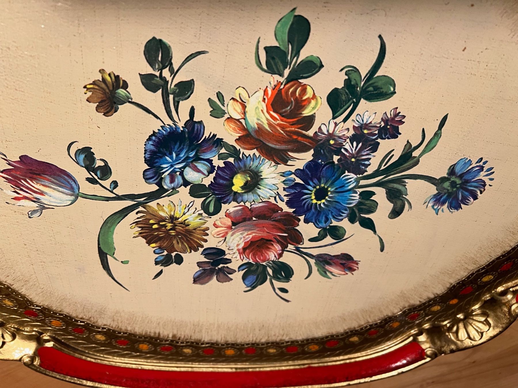 Servierplatten: Grosses Florentiner Servier-Tablett - Vintage MASI Firenze – Gebraucht aus Mönchaltorf von lubusc 1