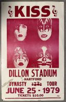 Affiche KISS – Dillon Stadium 1979 (carton semi-rigide) Rare