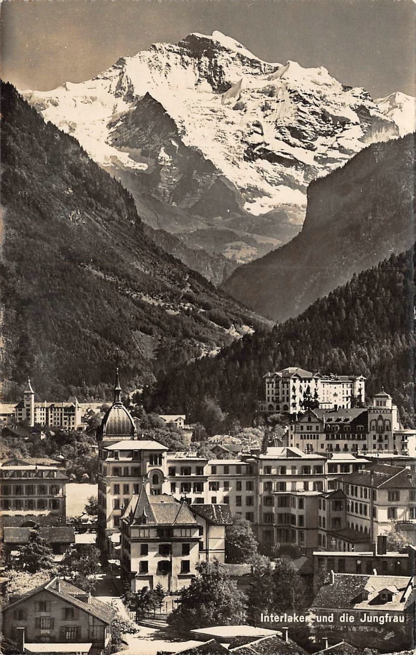 Cartoline postali: 2x Interlaken – Usato da Ottikon b.Kemptth. venduto da Neptun1974 2