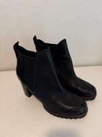 Stiefeletten Damen Leder Schwarz Absatz Grösse 42 neu