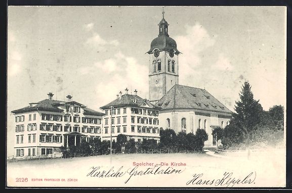 Cartoline postali: AK Speicher, Die Kirche, Totalansicht – Usato da Berlin venduto da bartko-reher