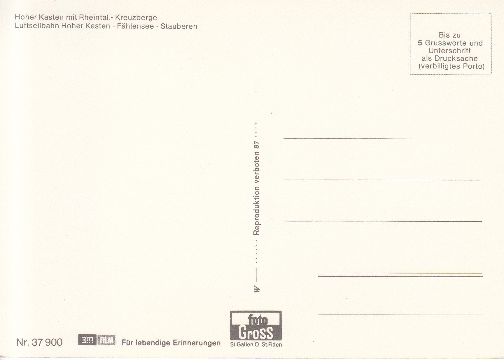 Cartoline postali: Alpstein, ca. 1970 – Usato da Bürglen TG venduto da StampGraf 1