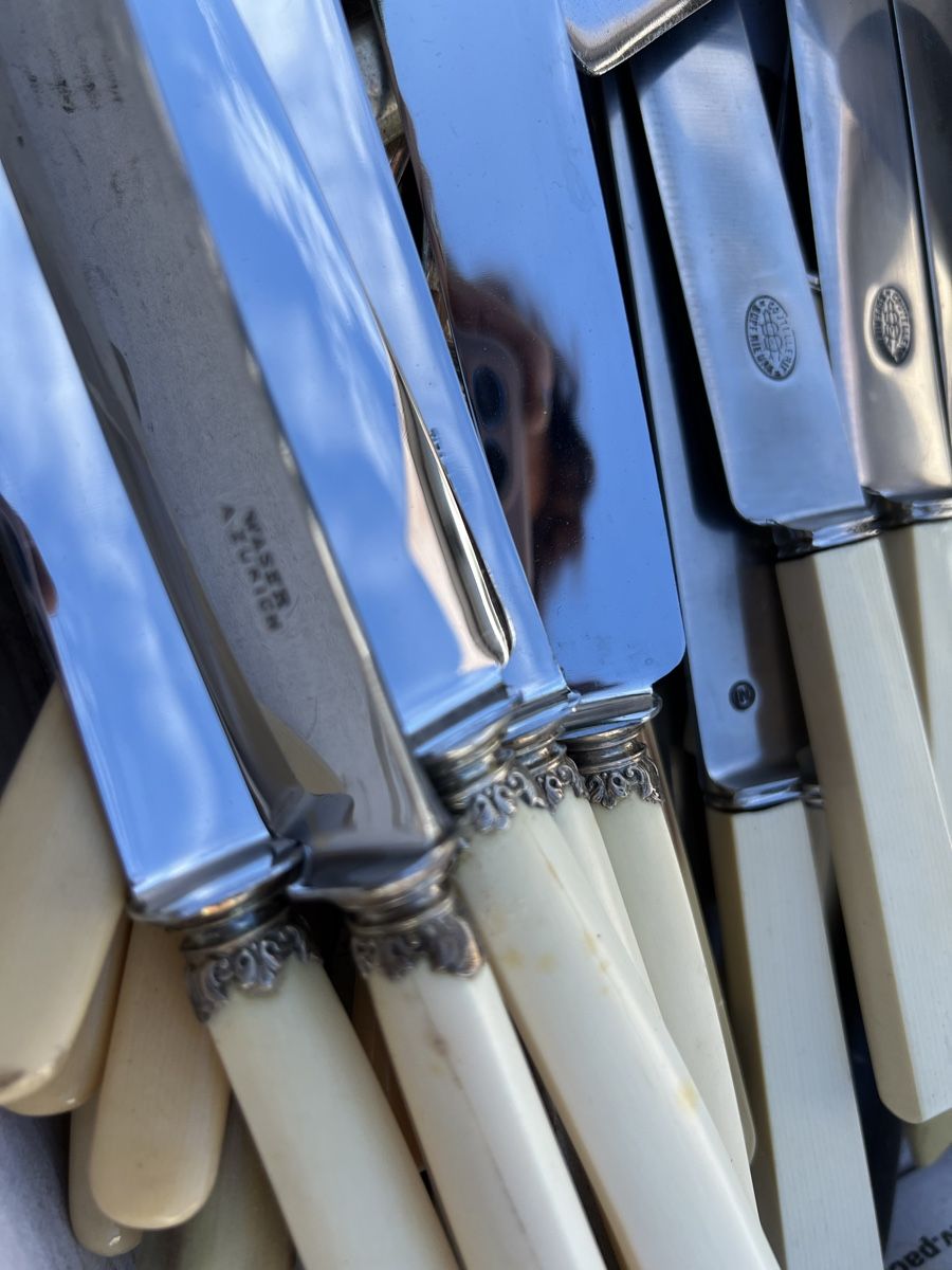 Coltelli:  Messer SET Horngriffe – Usato da Dittingen venduto da Bellevista 1