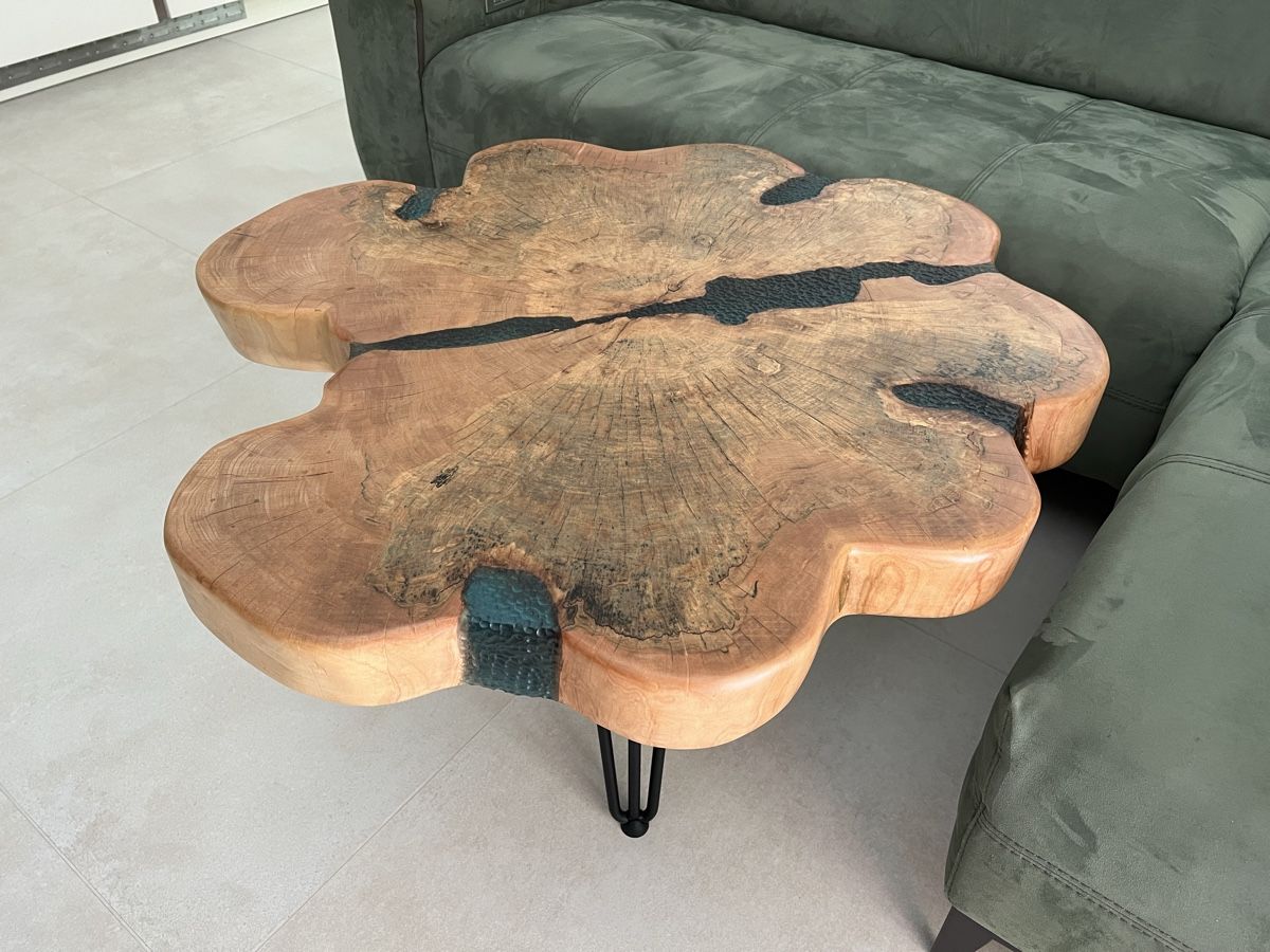 Tavoli: Unique handcrafted acacia table – Nuovo e nell'imballaggio originale da Corsier GE venduto da Karol_save_planet 3