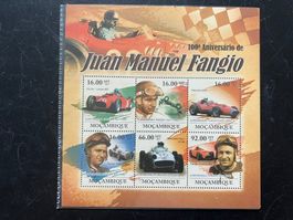 Fangio Juan Manuel Mosambik 2011 Block  ** (A1228)