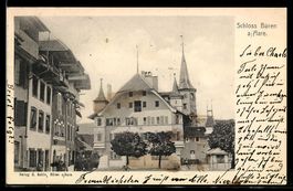 AK Büren a/Aare, Ausblick auf Schloss Büren