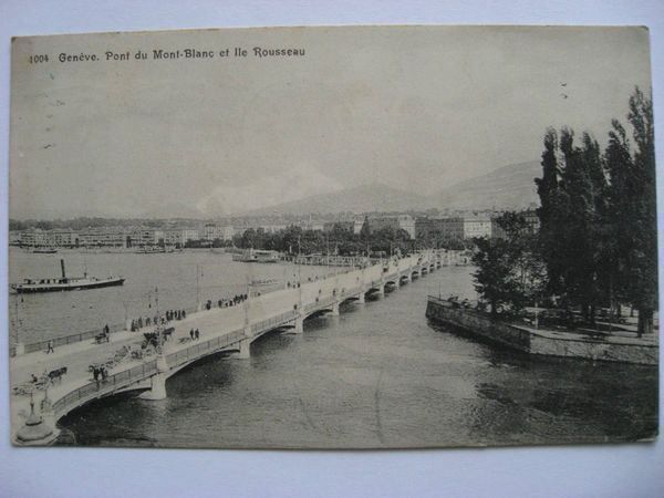 Ansichtskarten: AK  Genève - Pont du Mont Blanc – Gebraucht aus Gundetswil von Egro01