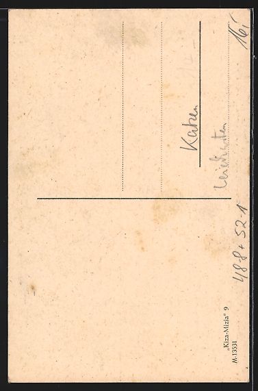 Cartoline postali: Katze an einem Leierkasten mit Hundeaufd – Usato da Berlin venduto da bartko-reher 1