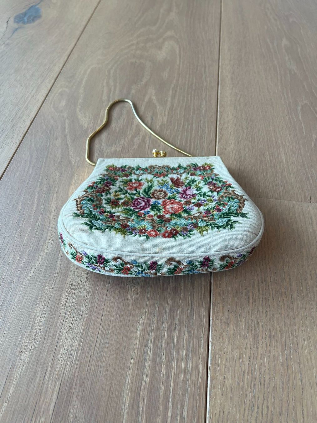 Borse da donna: Kleine Textiltasche, Blumen – Usato da Wettingen venduto da skilpadde 1