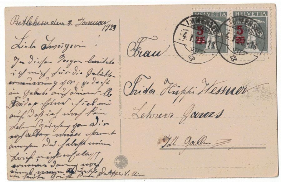 Cartoline postali: Immensee, Missionshaus Bethlehem, gelaufen 1923 – Usato da Frauenfeld venduto da POML 1