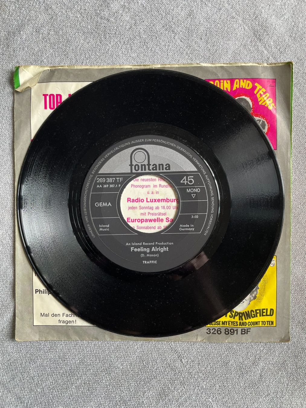 Dischi in vinile: Traffic – Feeling Alright / Withering Tree VG++ 1968 – Usato da Bern venduto da Perlweiss 2