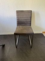 4 Freischwinger Stühle braun Edelstahl sehr guter Zustand