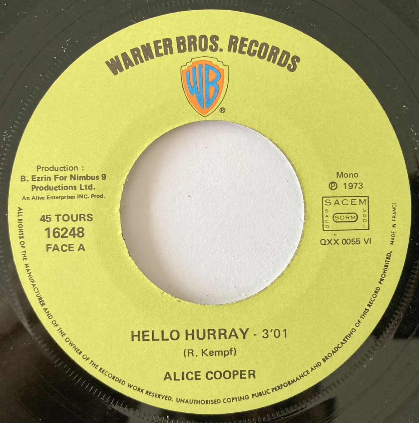 Schallplatten: ALICE COOPER - HELLO HURRAY – Gebraucht aus Bottens von hotter-than-hell 2