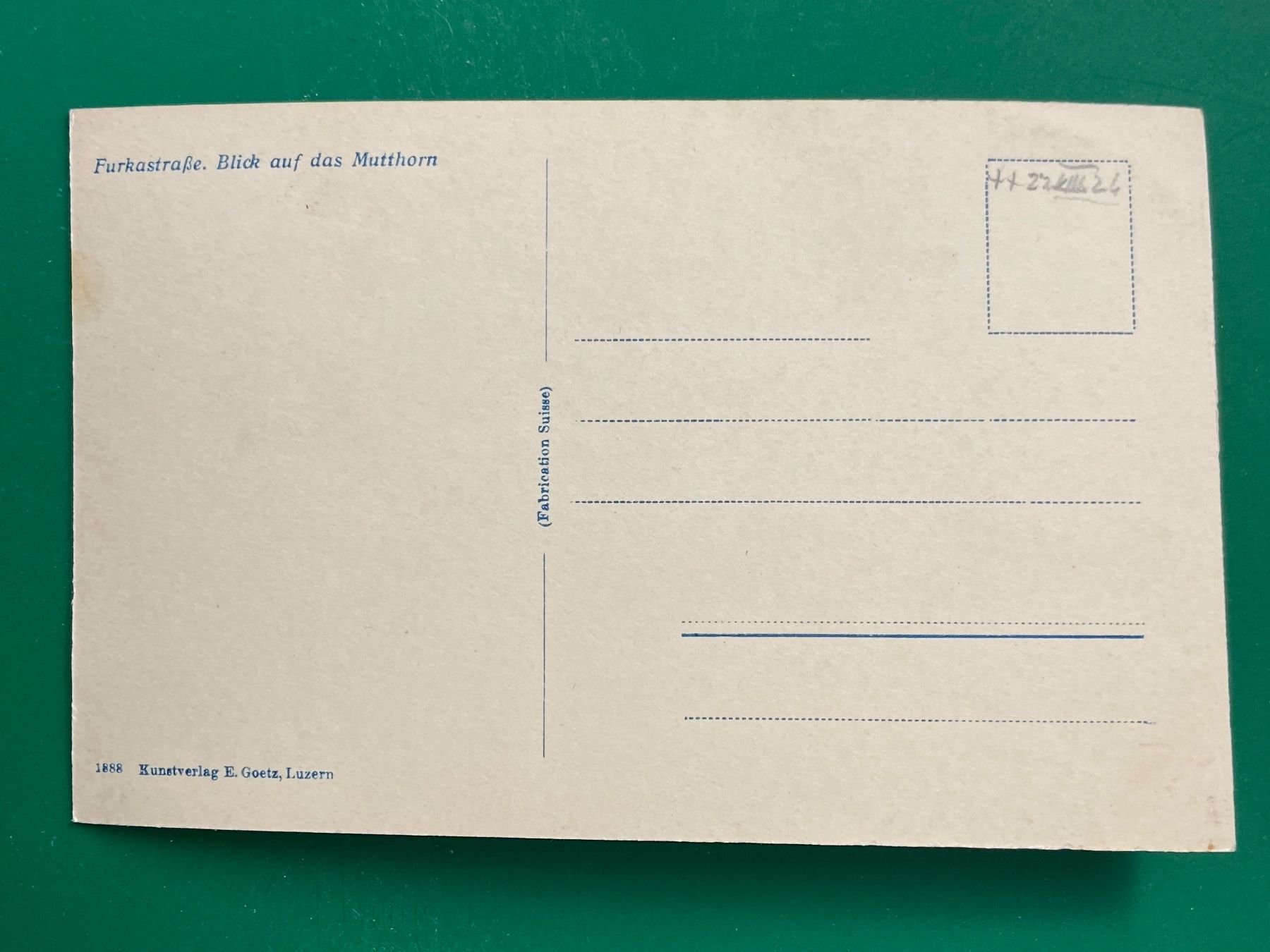 Cartoline postali: Furkastrasse - Blick vom Mutthorn – Usato da Steg VS venduto da _vinci_ 1