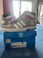 Adidas Hardcourt Hi Sneaker Gr. 43 1/3 Grau/Weiss Top!