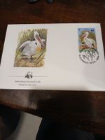 RARE! Timbre WWF Roumanie 1984, 1er jour, Pelican!