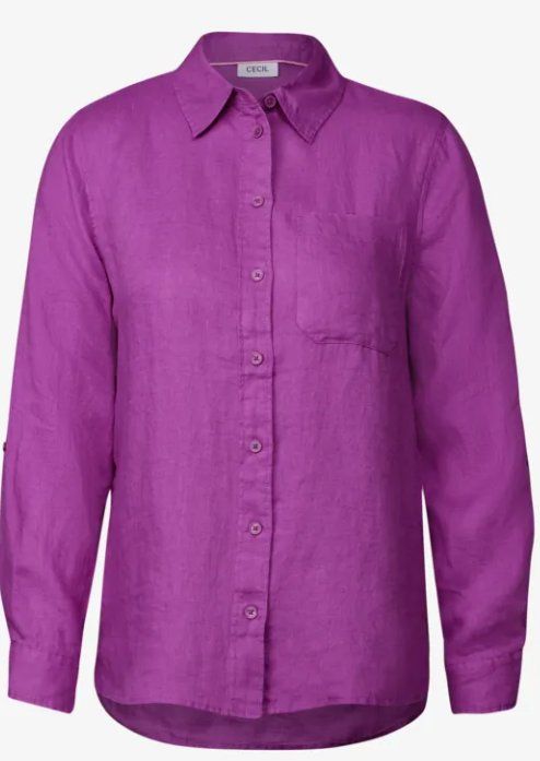 Cecil Camicette: Cecil Leinen Pulli Bluse Hemdbluse XXL Leinen 44 46 Violett – Nuovo e nell'imballaggio originale da Suhr venduto da OhLola 7