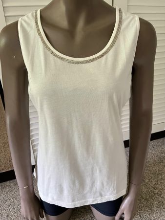 Damen Tanktop weiss, Silber-Deko, "GerryWeber", Gr.42