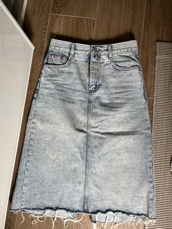 Jupe en jean bleu clair, Mango, taille S