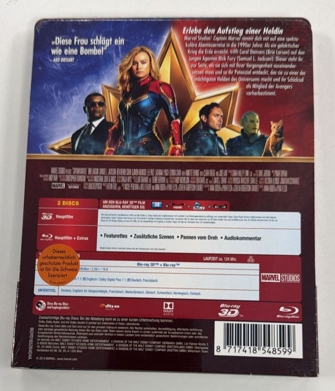 Tutti i DVDs: CAPTAIN MARVEL STEELBOOK BLU-RAY+ BLU-RAY 3D – Nuovo e nell'imballaggio originale da Zürich venduto da freioccasionen 1