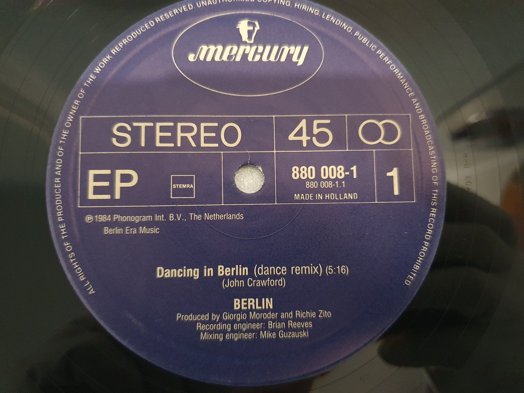 Schallplatten: Berlin – Dancing In Berlin (Dance Remix) – Gebraucht aus Uster von Vinyl-Leidenschaft 3
