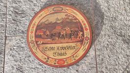 Deko Holzplatte "Echte Appezöller Chääs", Durchmesser: 30 cm