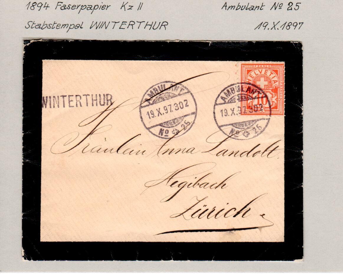 Tutti i francobolli: kleiner Trauerbrief  1897 – Usato da Wolhusen venduto da Curver9