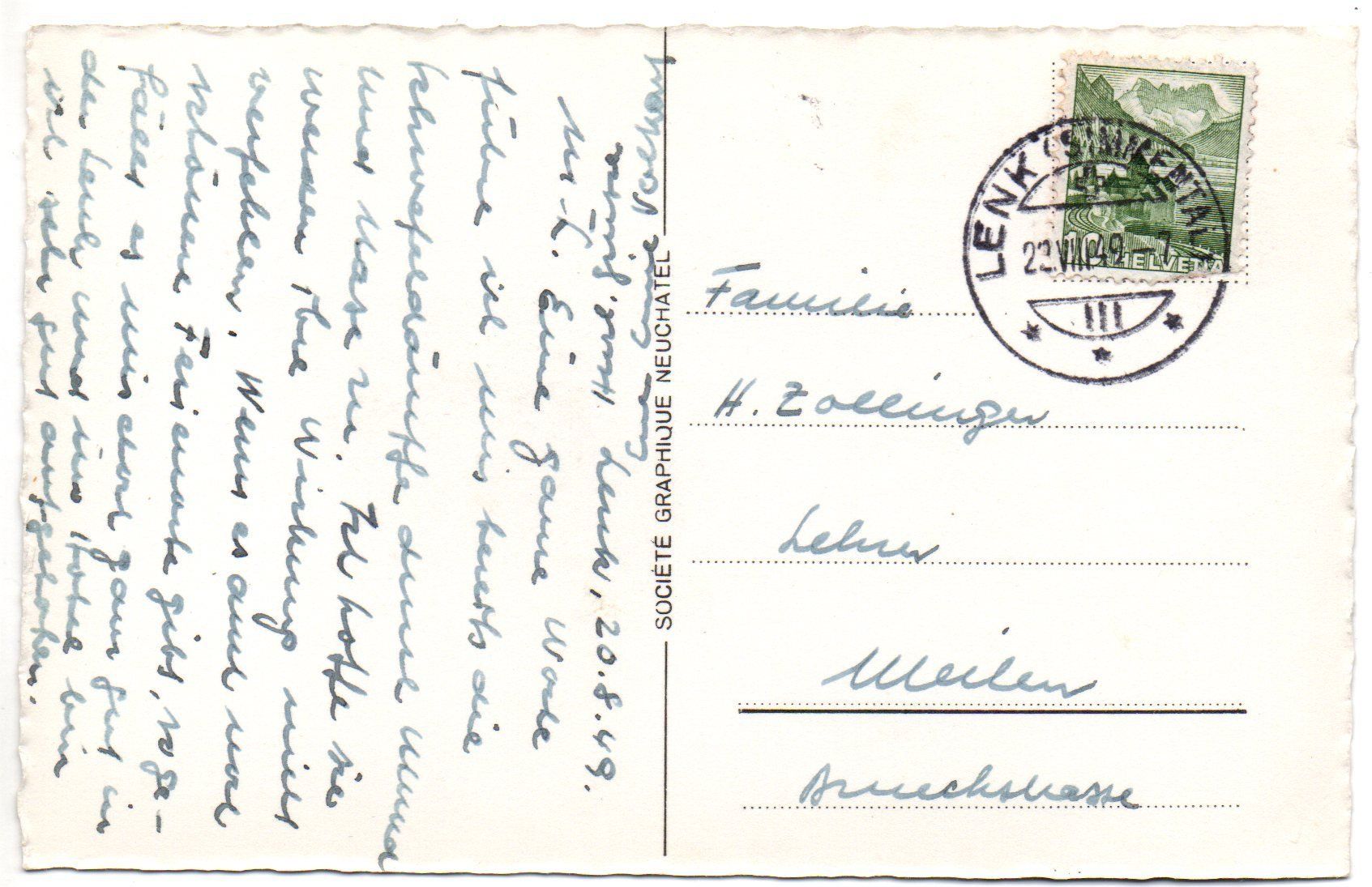 Cartoline postali: LENK und Wildstrubel – Usato da Jona venduto da philajona 1