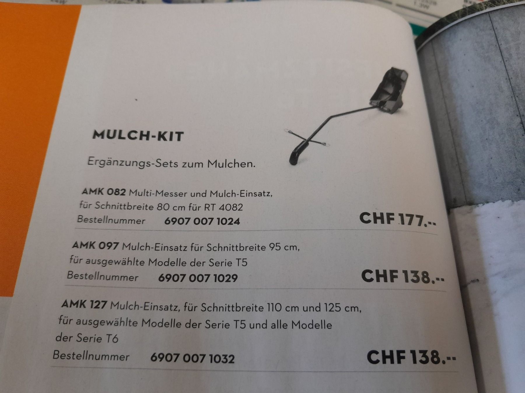 Stihl Tagliaerba: Mulch-Einsatz zu Stihl Rasentraktor – Nuovo (secondo la descrizione) da Niederglatt ZH venduto da Hinti50 1