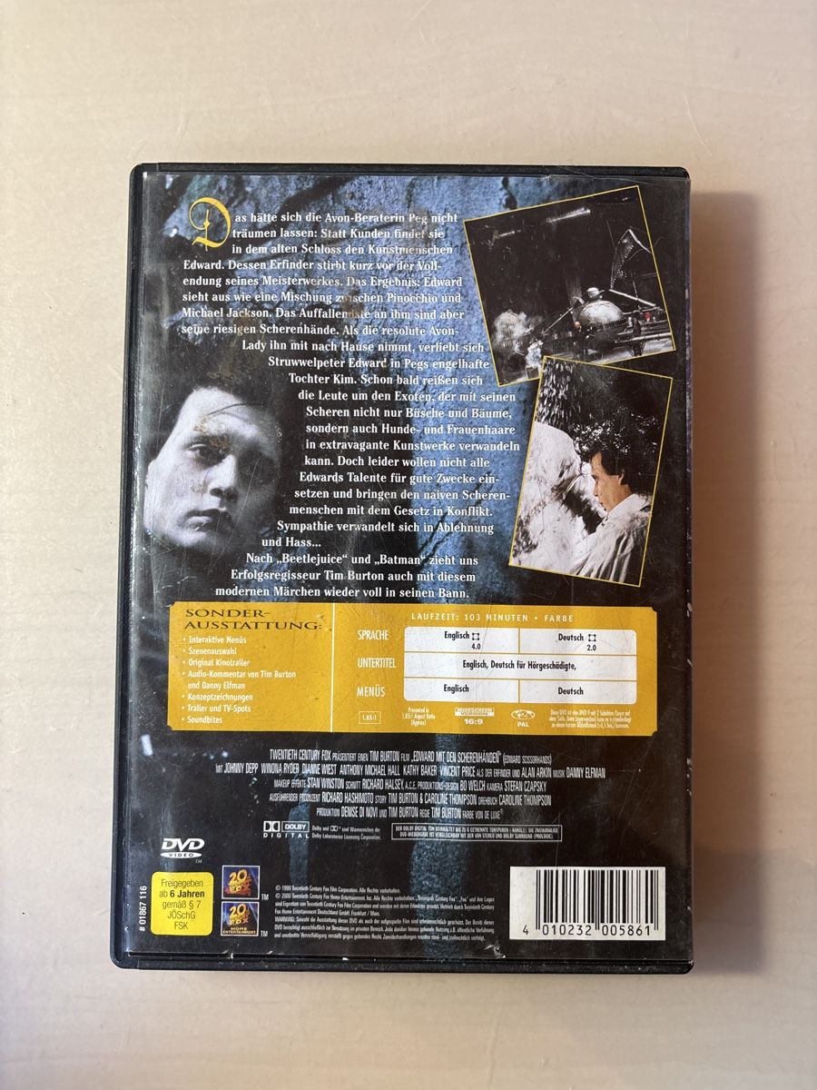 Tutti i DVDs: Edward mit den Scherbenhänden – Usato da Ruswil venduto da Slivio_ 1