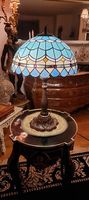 Sehr grosse, 65cm, Tiffany Lampe in Meeresfarben