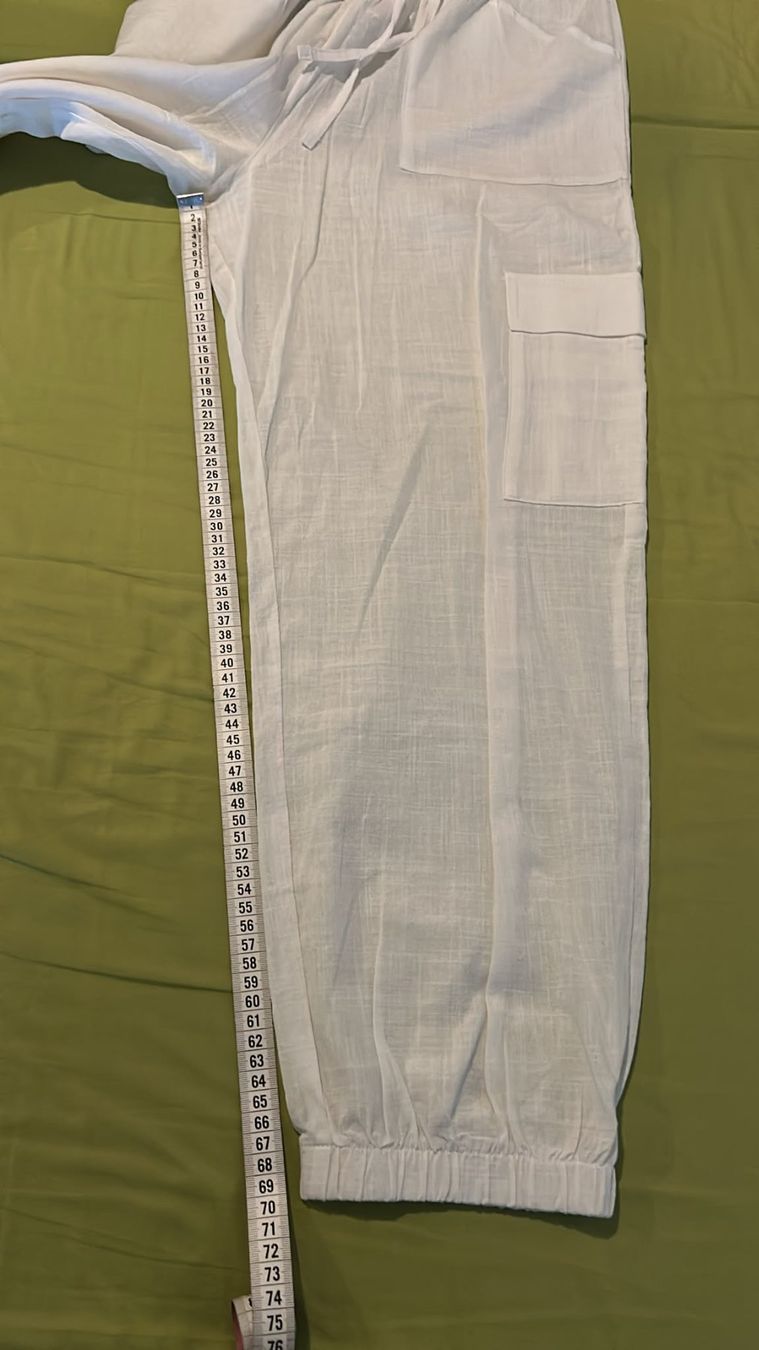 Tezenis Pantaloni: Pantaloni estivi bianchi cargo Tezenis tg.L – Usato da Melano venduto da H-Sara 7