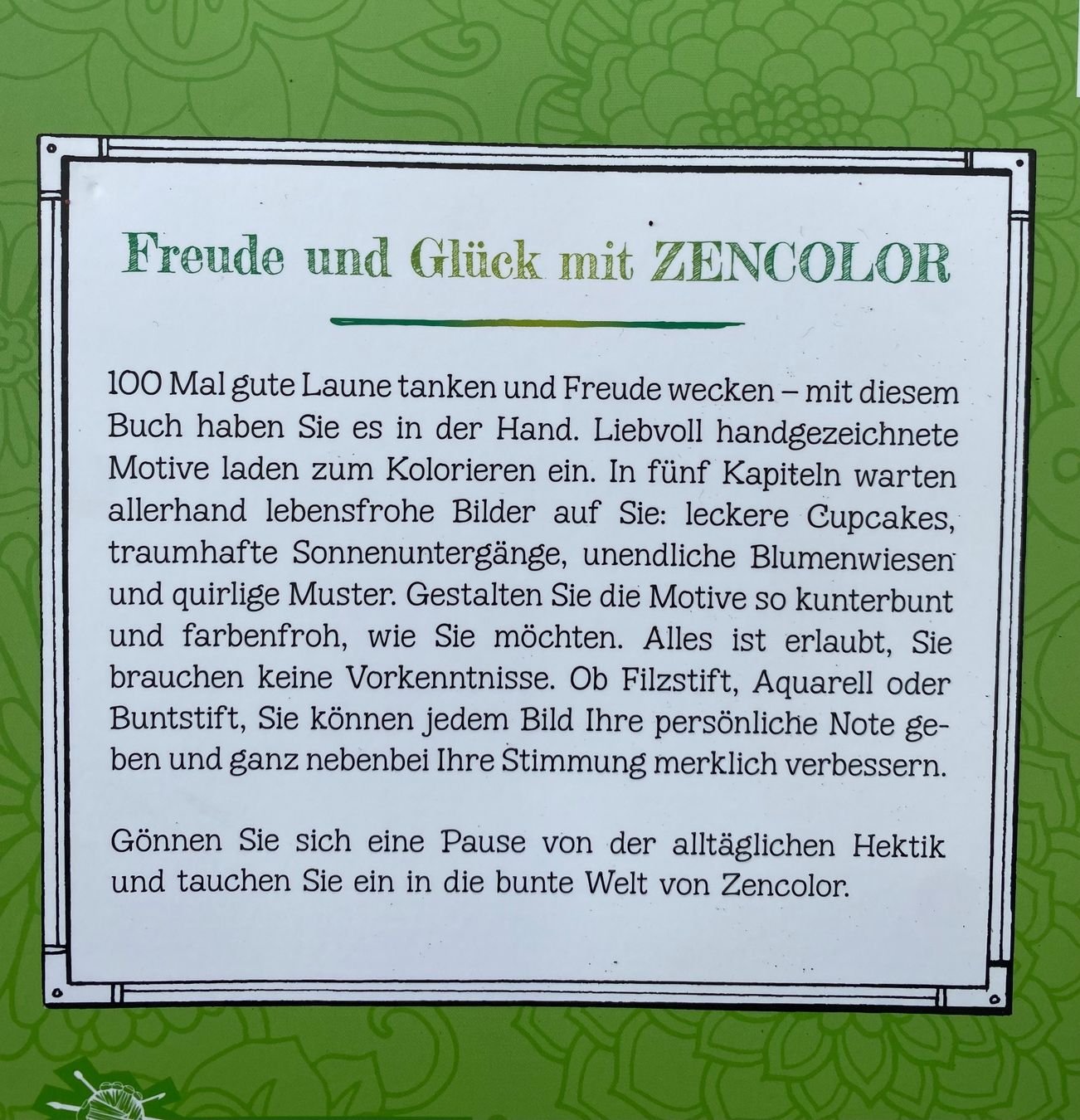 Bücher: Ausmalbuch Zencolor Freude & Glück – Neu und originalverpackt aus Rabius von nel_5rvc 1