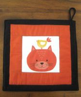 Topflappen mit Katze, Handarbeit