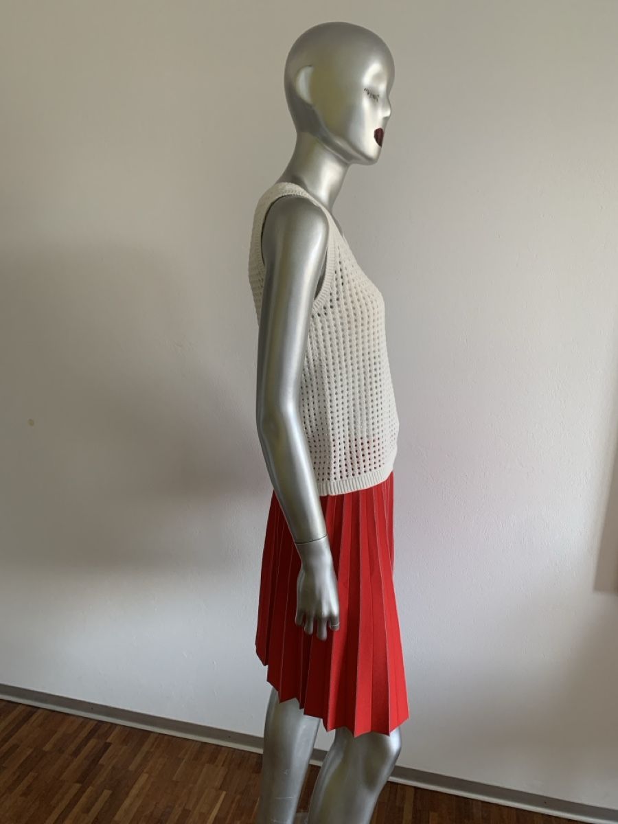 Akris Maglioni & Felpe: AKRIS: Neuer weisser Kurzarm-Pullover mit Lochmuster, 36, – Nuovo (secondo la descrizione) da Luzern venduto da paulablue 2
