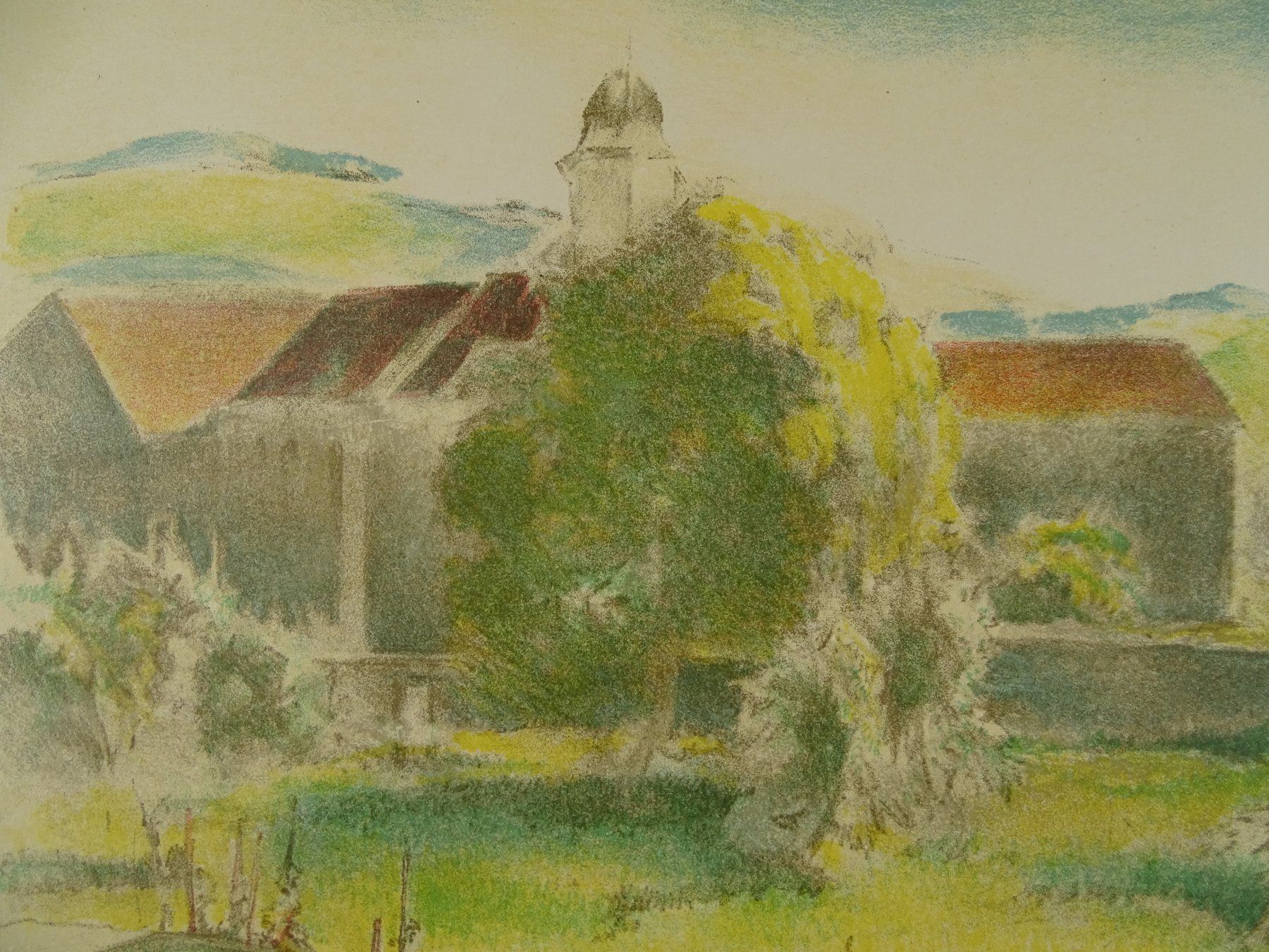 Incisioni: KLOSTER FAHR, LITHOGRAPHIE 1919 – Usato da Grüningen venduto da Kartensammler 2