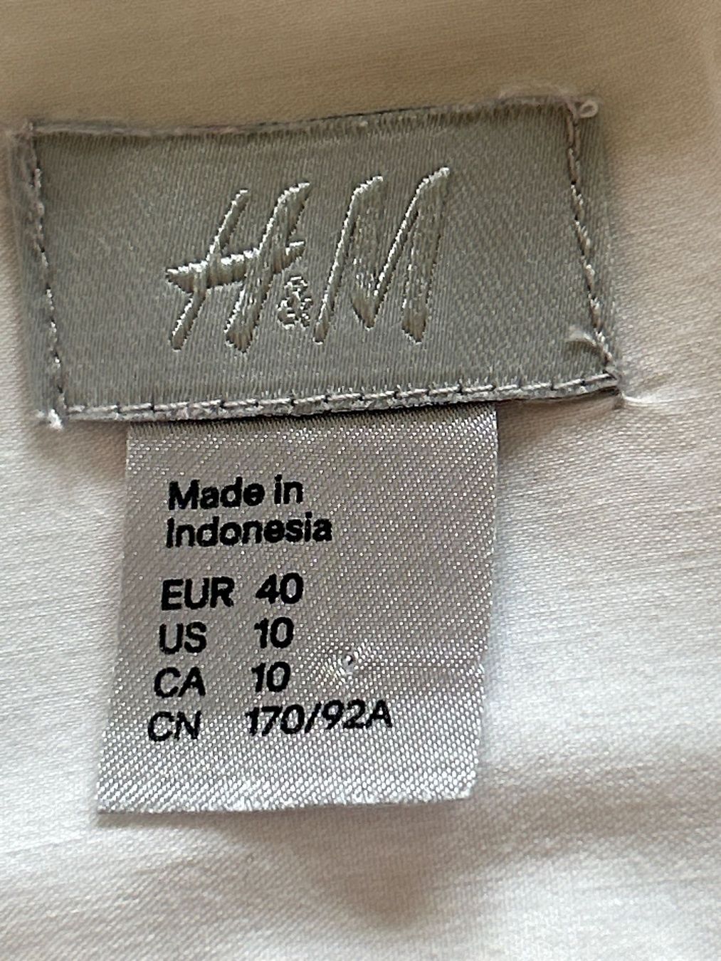 H&M Camicette: Langarmbluse weiss von H&M Gr. 40 – Usato da Brunnen venduto da Nala2929 5
