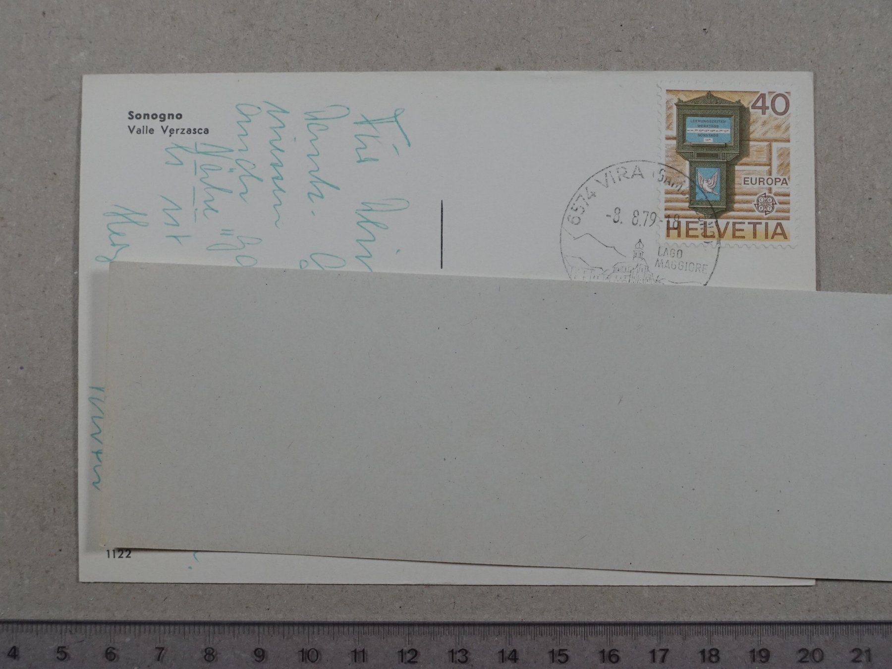 Cartoline postali: Sonogno, 1979 – Usato da Lenzburg venduto da fh1 1